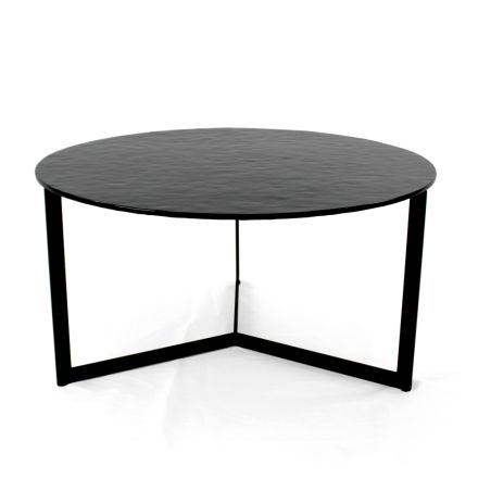 Coffee Table in Steel and Glass Made in Italy - Aspira Viadurini
