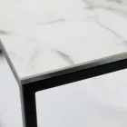 Stoneware and Steel Coffee Table Made in Italy - Birba Viadurini