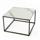 Stoneware and Steel Coffee Table Made in Italy - Birba Viadurini