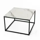 Stoneware and Steel Coffee Table Made in Italy - Birba Viadurini
