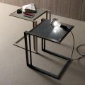 Geometric Design Metal and Glass Coffee Table - Zigozago