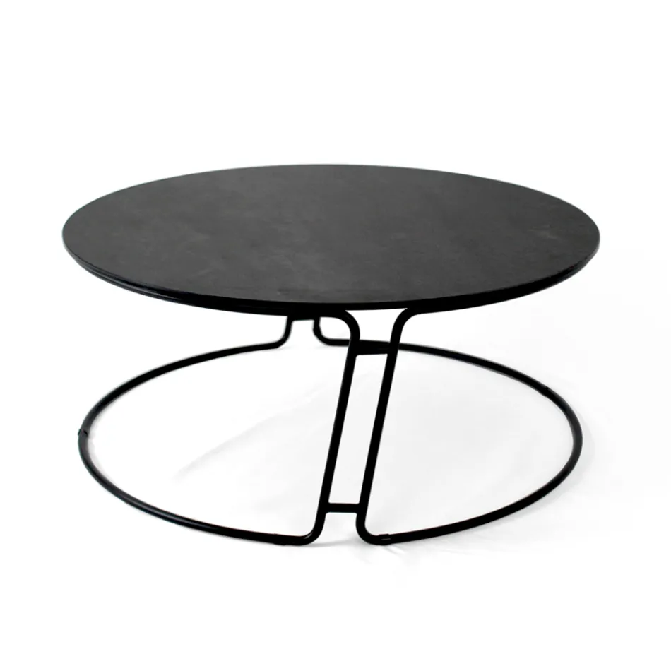 Coffee Table Round Top and Base Made in Italy - Tullia Viadurini