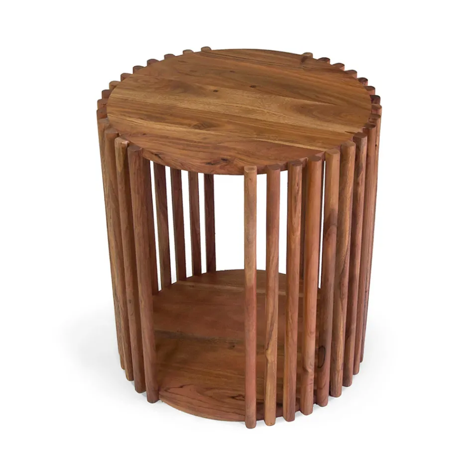 Coffee Table Made of Acacia Wood - Vortice Viadurini