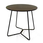 Round Coffee Table with Porcelain Stoneware Top Made in Italy - Paini Viadurini