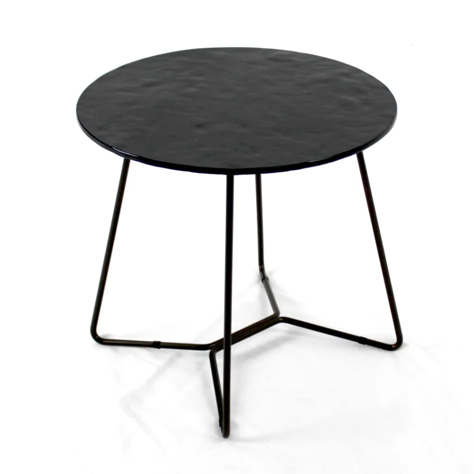 Round Coffee Table with Glass Top Made in Italy - Paini Viadurini