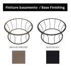 Round Coffee Table in Steel and Stoneware Made in Italy - Alisea Viadurini