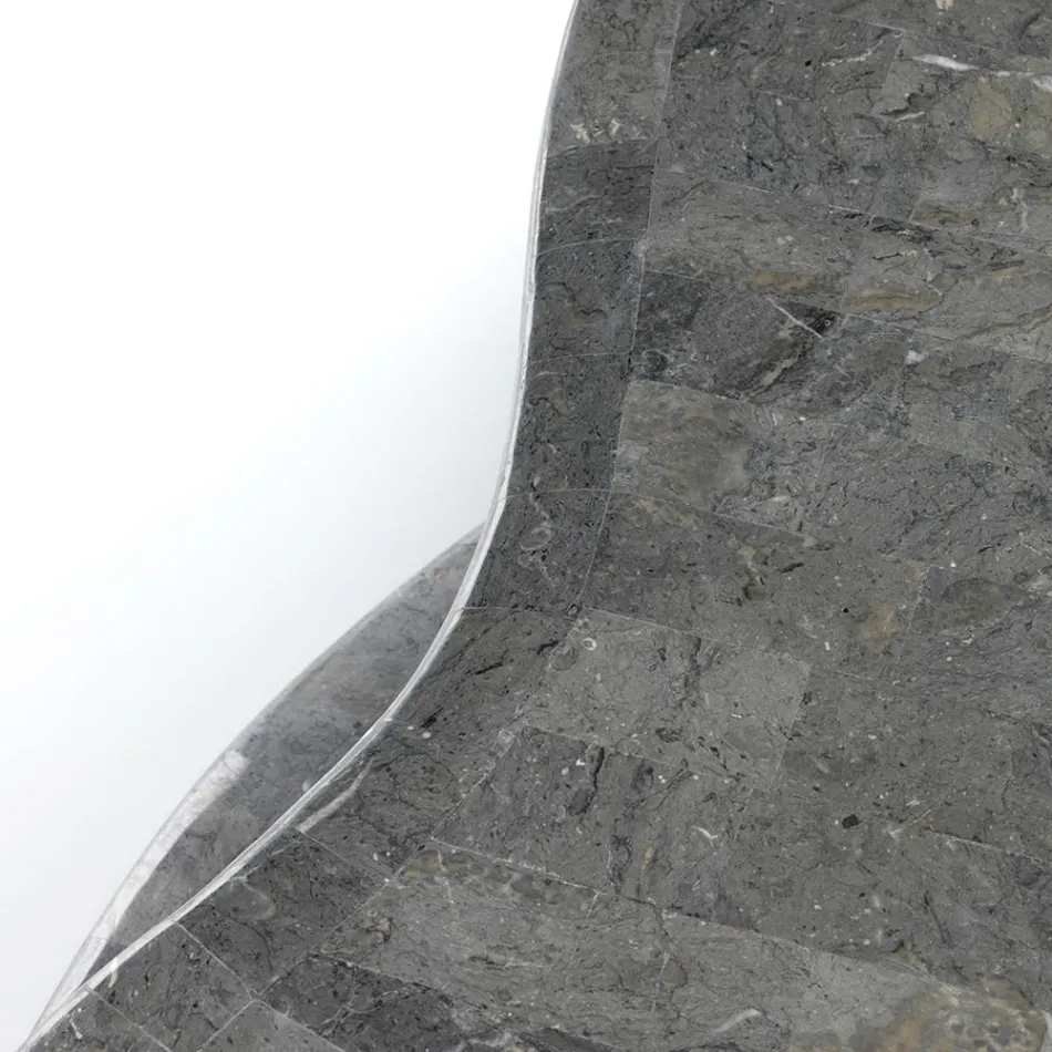 Modern Style Coffee Table in Fossil Stone Different Finishes - Rubber Viadurini