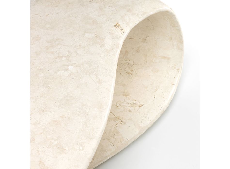 Modern Style Coffee Table in Fossil Stone Different Finishes - Rubber Viadurini