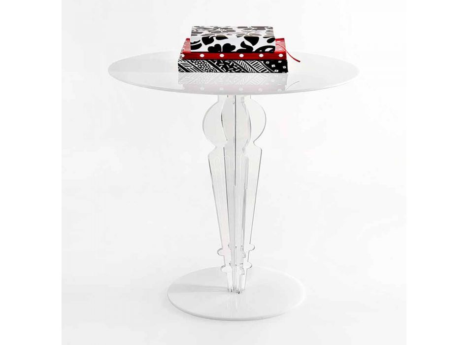 Classic design coffee table, in H 64cm acrylic glass, Cles Viadurini