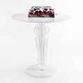 Classic design small table in acrylic crystal H 64 cm, Cles