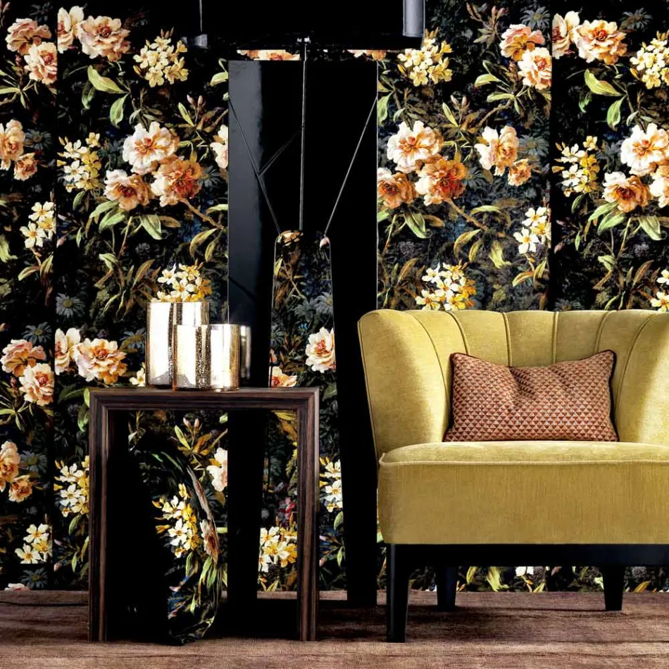 Grilli Zarafa design coffee table in ebony wood made in Italy Viadurini