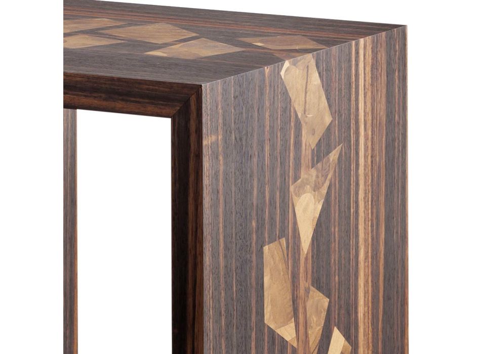Grilli Zarafa design coffee table in ebony wood made in Italy Viadurini
