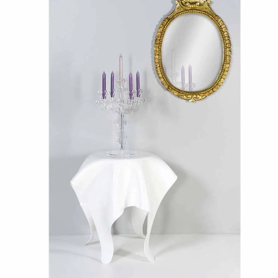 Contemporary white plexiglass design table Otto, made in Italy Viadurini