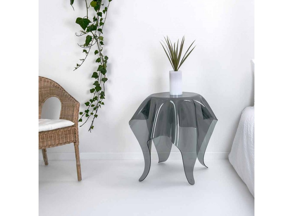 Contemporary plexiglass smoked design coffee table Otto, made in Italy Viadurini