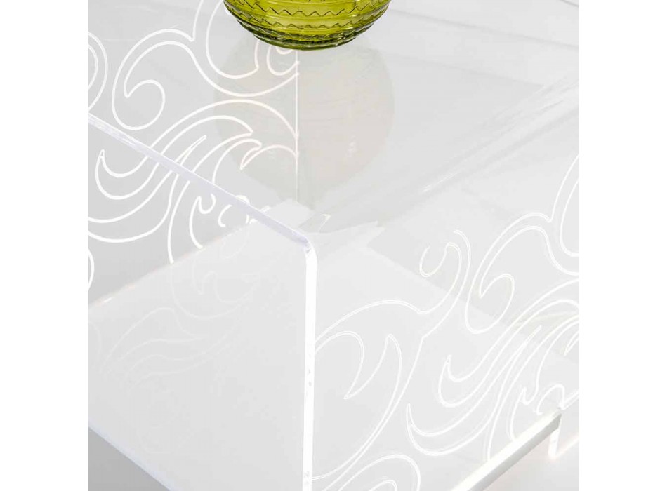 Design plexiglass coffee table with led light made in Italy, Chiusi Viadurini