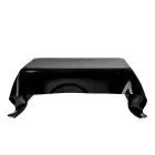 Melia Black Draped Plexiglass Designer Coffee Table Made in Italy Viadurini