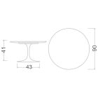 Eero Saarinen Coffee Table H 41 in Statuarietto Carrara Marble Made in Italy Viadurini