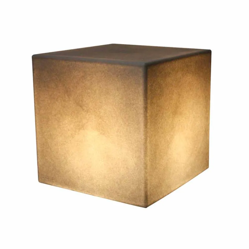 Colored Illuminated Coffee Table of Modern Design with Choice of Attachment - Dadostar Viadurini