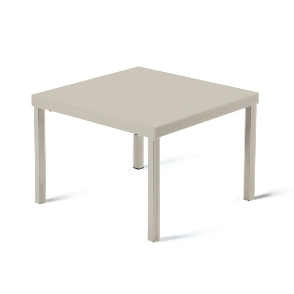 Stackable Garden Coffee Table in Galvanized Steel Made in Italy - Aberdeen Viadurini