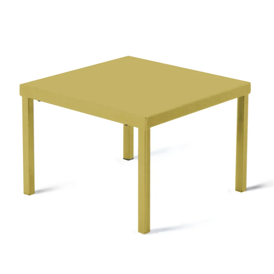 Stackable Garden Coffee Table in Galvanized Steel Made in Italy - Aberdeen Viadurini