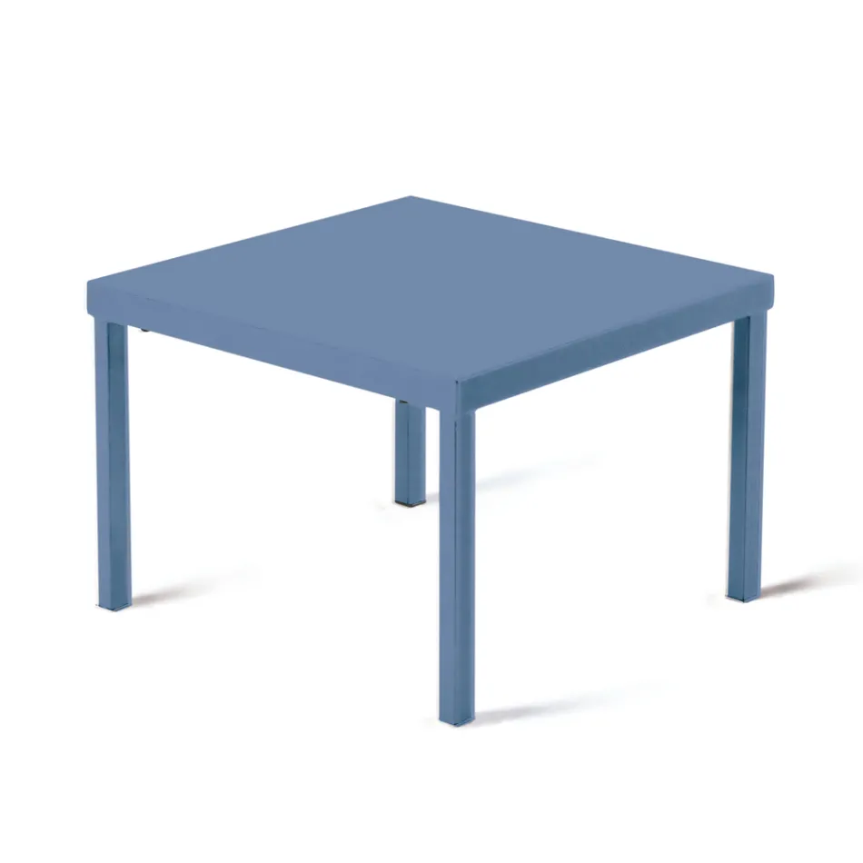 Stackable Garden Coffee Table in Galvanized Steel Made in Italy - Aberdeen Viadurini