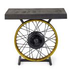 Handcrafted and Industrial Steel and Mango Wood Coffee Table - Corvino Viadurini