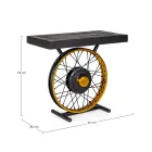 Handcrafted and Industrial Steel and Mango Wood Coffee Table - Corvino Viadurini