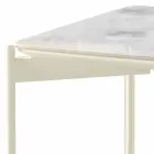 Modern Design Square Ceramic and Metal Coffee Table - Porcupine Viadurini