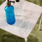 Modern Design Square Ceramic and Metal Coffee Table - Porcupine Viadurini