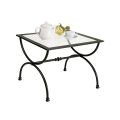 Coffee Table in Graphite Black Tubular Iron Made in Italy - Riga