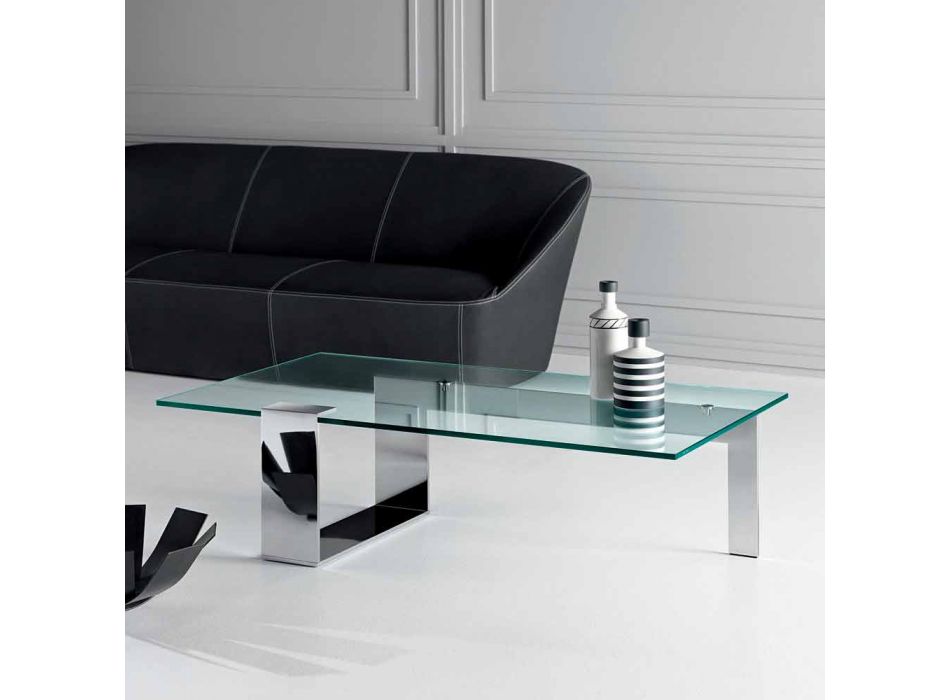 Modern Design Extralight Glass Coffee Table Made in Italy - Scoby Viadurini