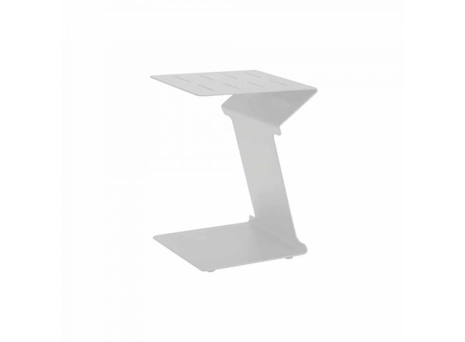 Side Table for Sofa for Outdoor in White or Black Aluminum - Denix Viadurini