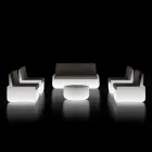 Outdoor Luminous Coffee Table with LED Light and Hpl Top Made in Italy - Belida Viadurini