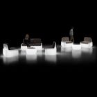 Outdoor Luminous Coffee Table with LED Light and HPL Top Made in Italy - Belida Viadurini