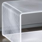 Transparent Acrylic Led Luminous Coffee Table Laser Engraved Decor - Robiola Viadurini