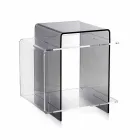 Contemporary table with 3 shelves smoked and transparent Gosto made in Italy Viadurini