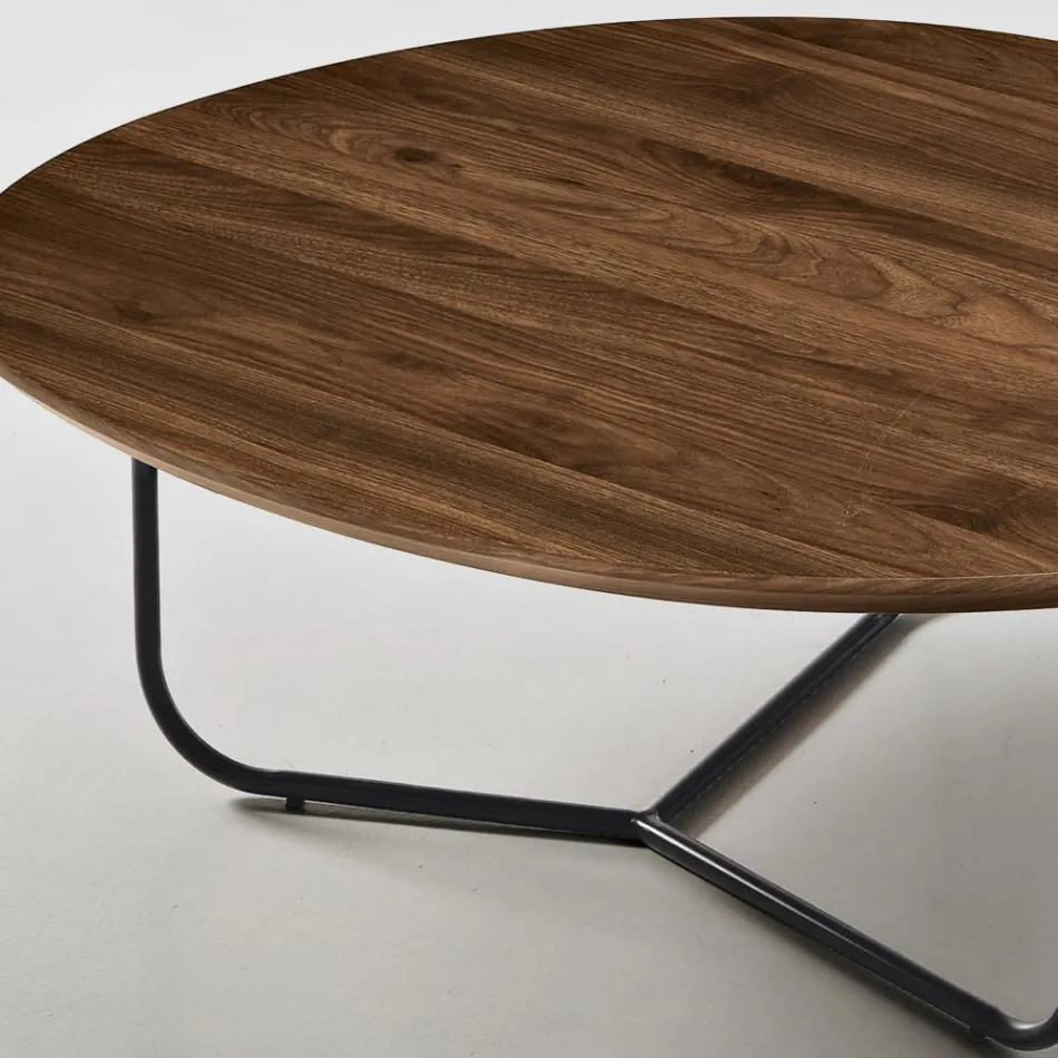 Relia - Modern Coffee Table in MDF and Painted Metal in Various Finishes Viadurini