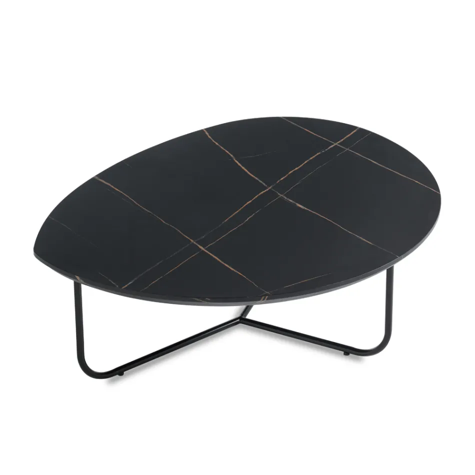 Relia - Modern Coffee Table in MDF and Painted Metal in Various Finishes Viadurini