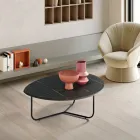 Relia - Modern Coffee Table in MDF and Painted Metal in Various Finishes Viadurini