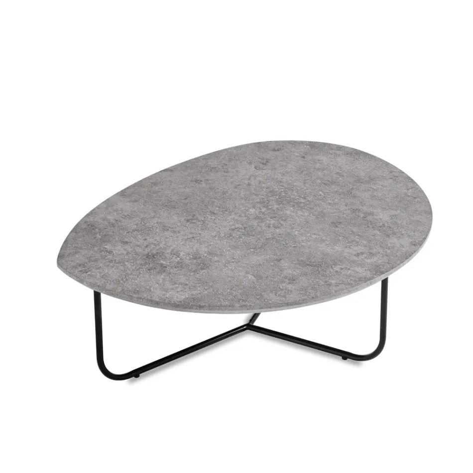 Relia - Modern Coffee Table in MDF and Painted Metal in Various Finishes Viadurini