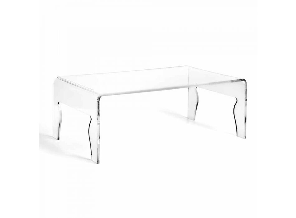 Modern table in transparent methacrylate L85xP50xH31cm, Chris Viadurini