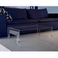 Modern design clear methacrylate coffee table Chris, L85xP50xH31 cm 
