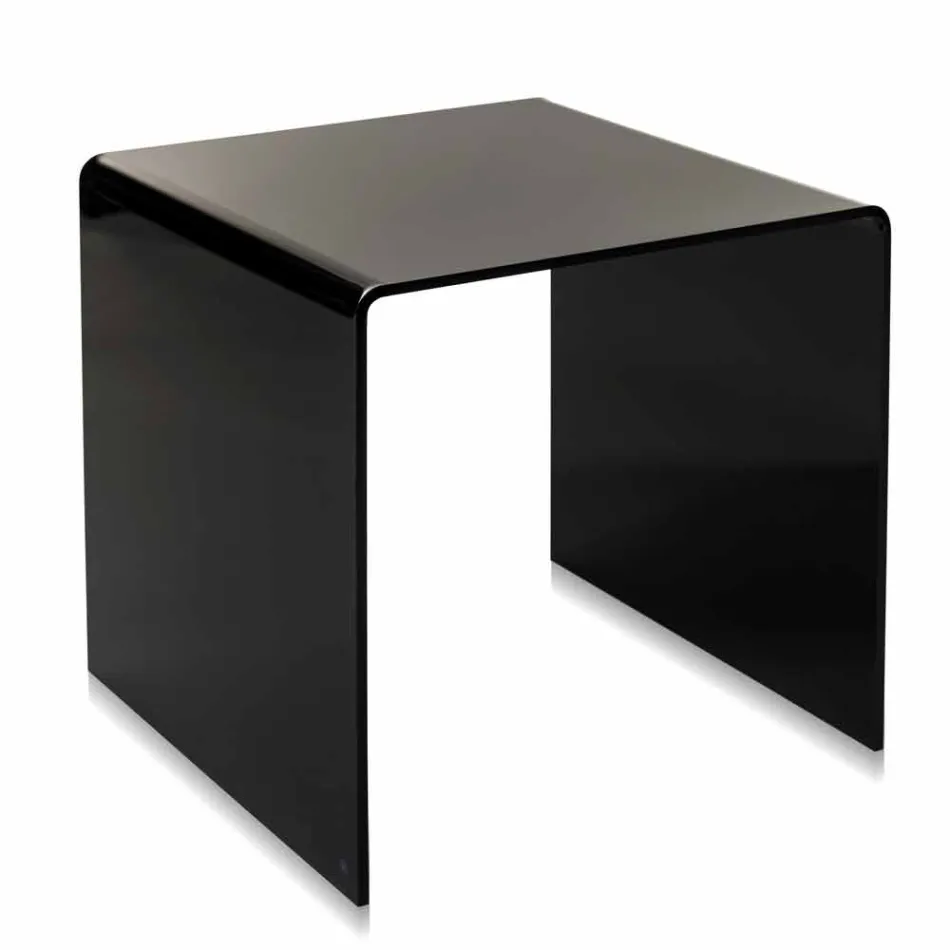 Contemporary black coffee table 50x50cm Terry Big, made in Italy Viadurini