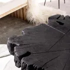 Homemotion Black Coffee Table in Steel and Natural Acacia Wood - Camala Viadurini