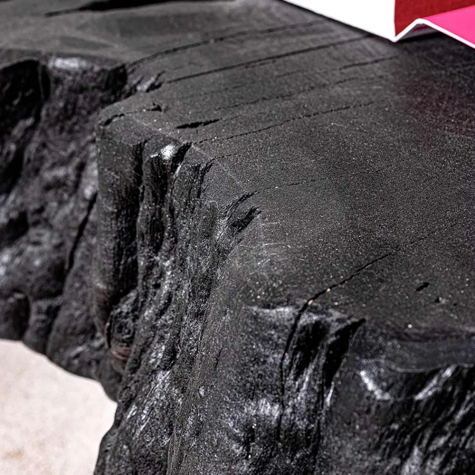 Homemotion Black Coffee Table in Steel and Natural Acacia Wood - Camala Viadurini