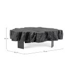 Homemotion Black Coffee Table in Steel and Natural Acacia Wood - Camala Viadurini
