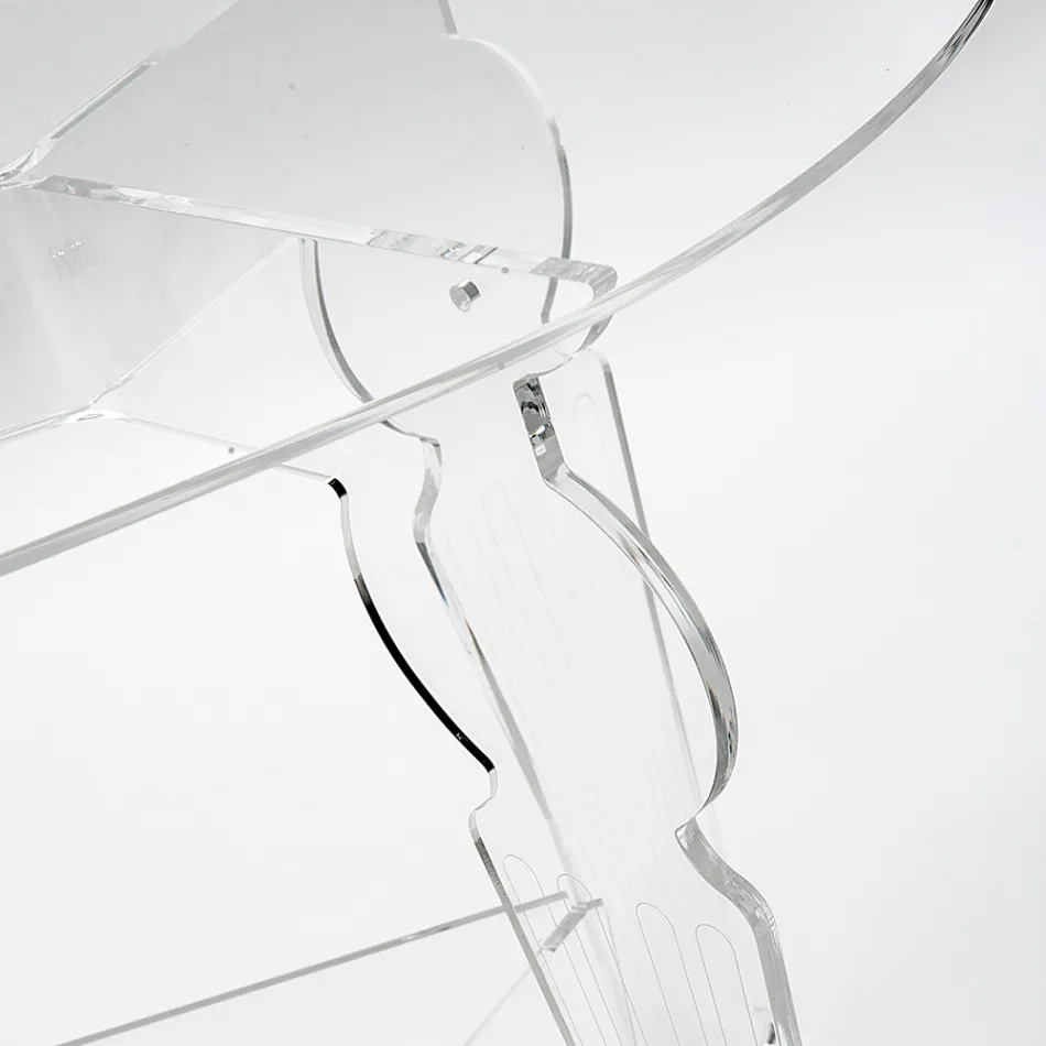 Ilaria - Transparent Plexiglass Oval Coffee Table Made in Italy Viadurini