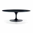 Oval Coffee Table in Laminate and Aluminum Made in Italy - Dollars Viadurini