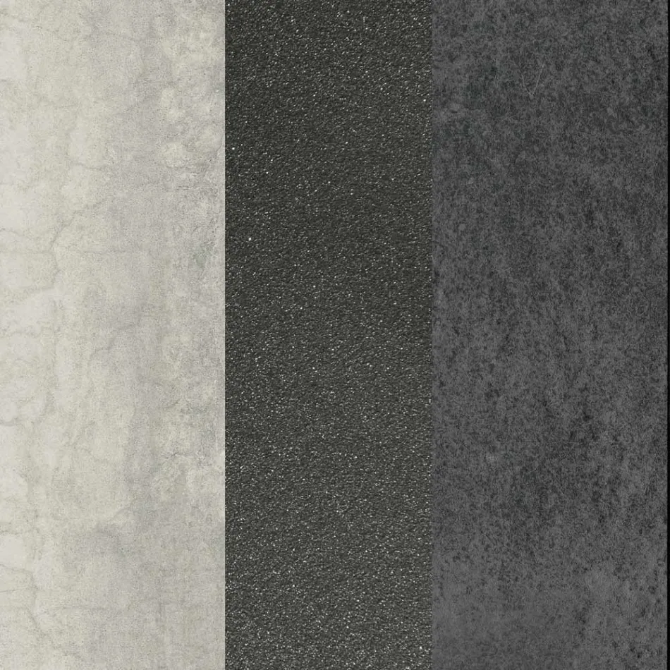 Oval Living Room Metal Coffee Table and Two-Tone Ceramic Top - Comacchio Viadurini