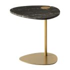 Coffee Table for Living Room in Metal and Marquinia Marble, Luxury Design - Yassine Viadurini
